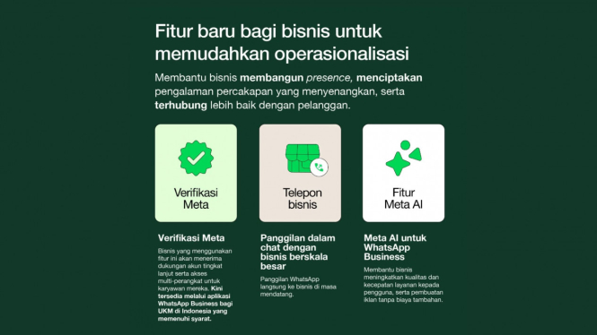 Fitur baru Whatsapp Bisnis.