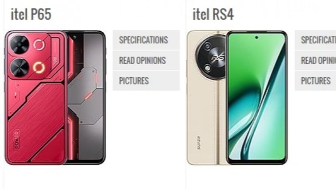 Itel P65 dibandingkan dengan itel RS4