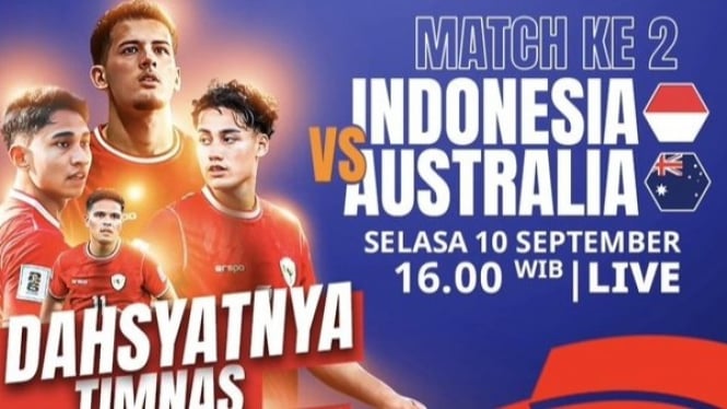 Pertandingan Indonesia vs Australia live streaming hari ini