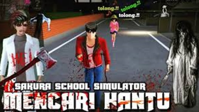 Sakura School Simulator Mencari Hantu.