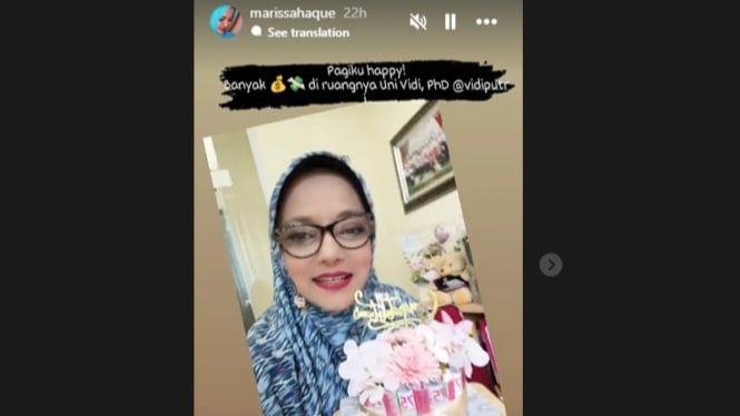 Unggahan IG Story terakhir Marrisa Haque