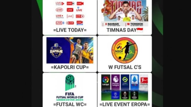 Aplikasi streaming bola