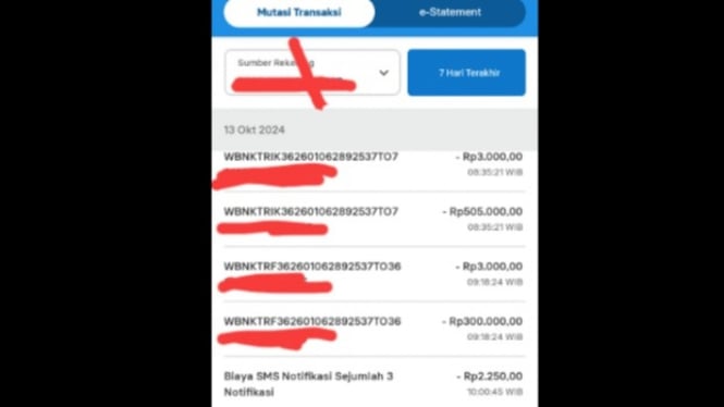 Ada biaya notifikasi SMS BRI.