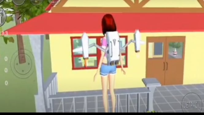 Rumah Susanti di Sakura School Simulator berwarna kuning.