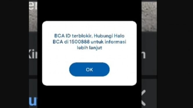 Id di MyBca terkena blokir