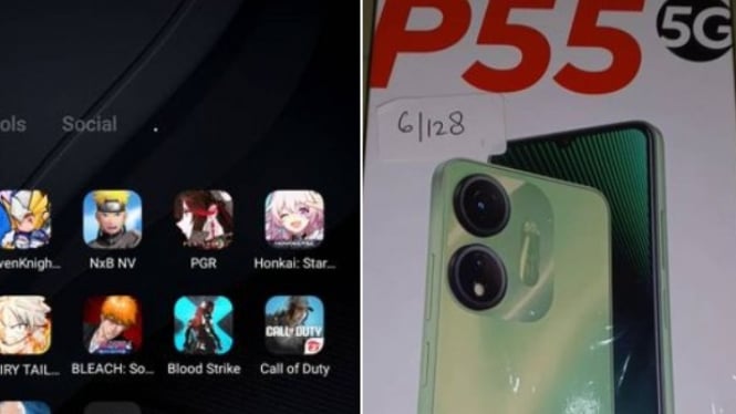 Itel P55 5G ketika digunakan bermain game.