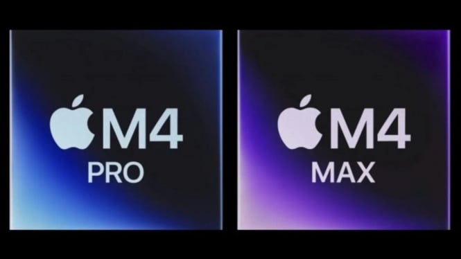 Chip M4 Pro dan M4 Max dari Apple.