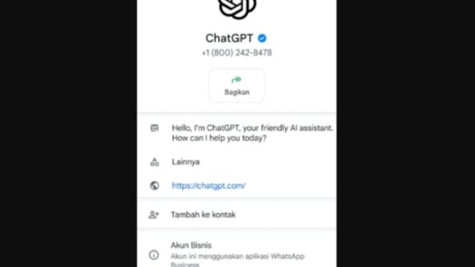 Chatgpt kini tersedia di WhatsApp