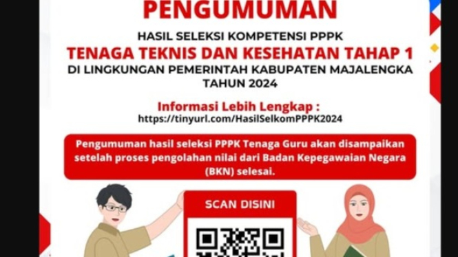 Hasil seleksi PPPK di Majalengka diumumkan.