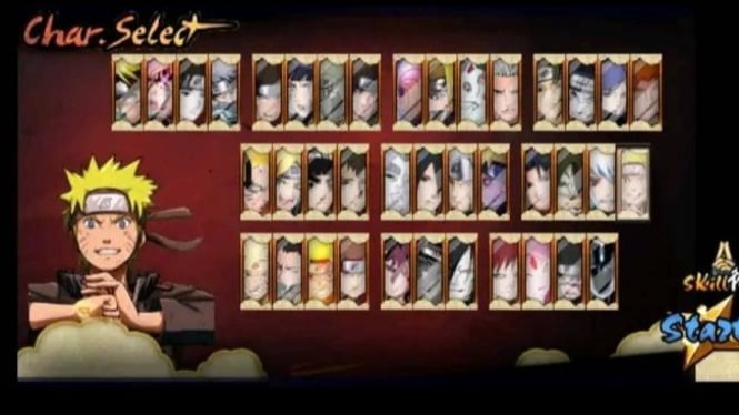 Game Naruto Senki bisa dimainkan di HP.