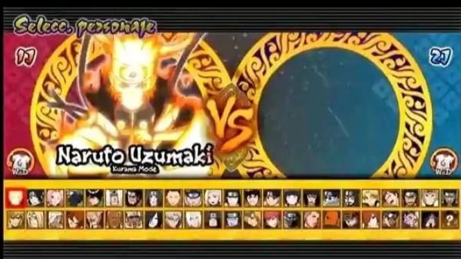 Game Naruto dengan Kurama mode.