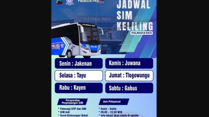 Jadwal sim keliling pati terbaru hari ini tahun 2025