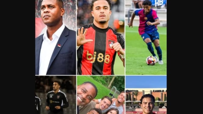 Patrick Kluivert dan anak-anaknya.