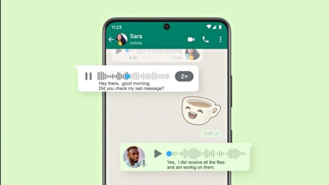 Fitur Voice Message Transcripts Whatsapp