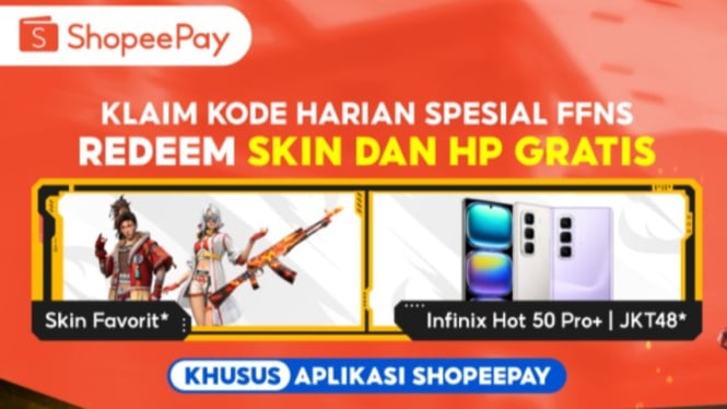 Klaim Kode Redeem FF di Aplikasi ShopeePay.