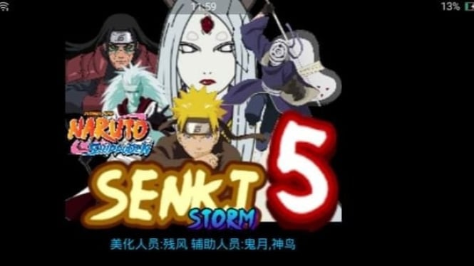 Game Naruto Senki Storm 5 ini bisa dimainkan di hape.