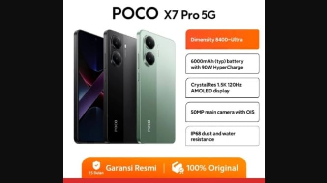 Penjualan Poco X7 Pro 5G.