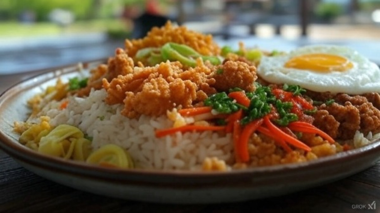Nasi Krawu Kombinasi Rasa yang Komplet
