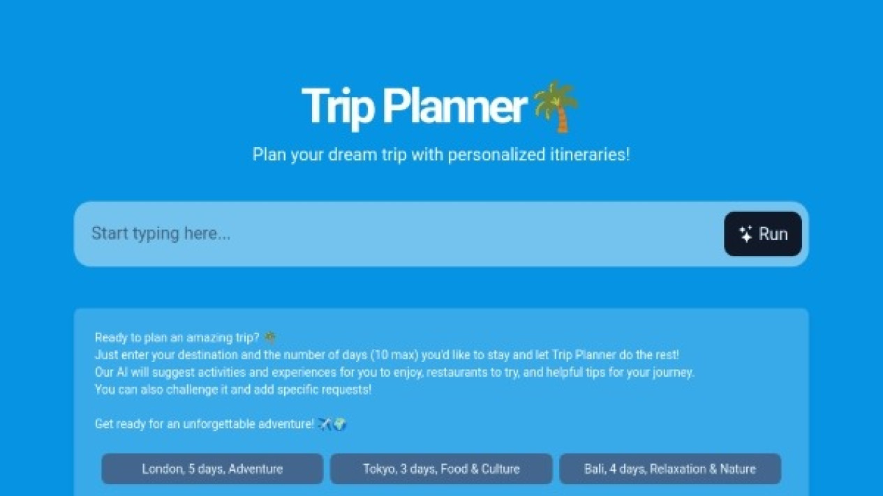 Booking AI Trip Planner