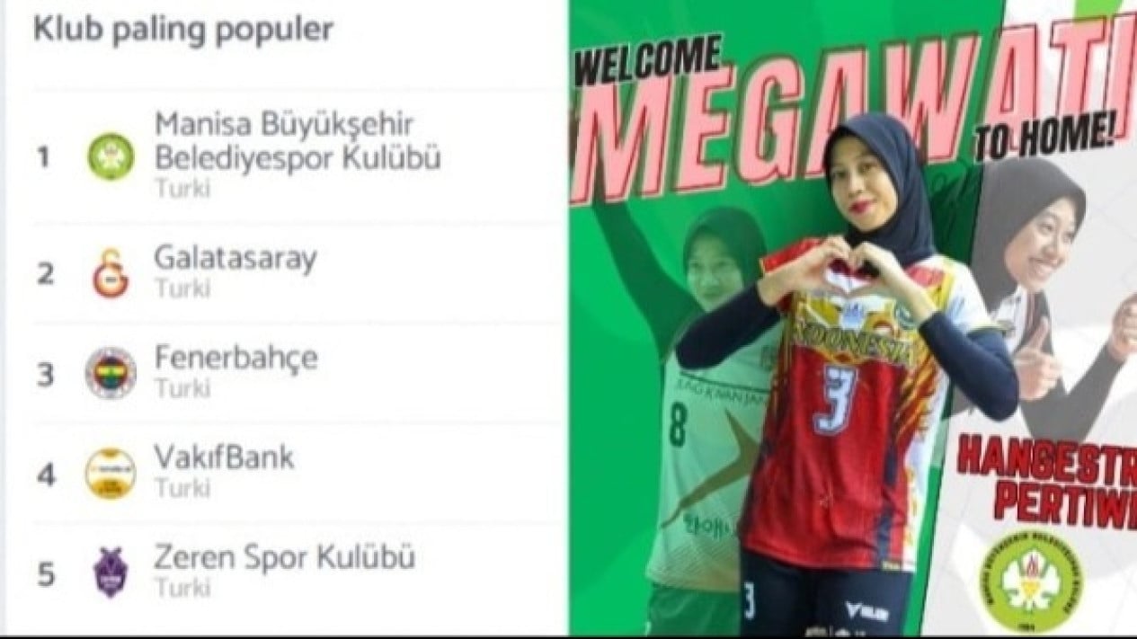 Rekrut Megawati Manisa BBSK jadi Klub Terpopuler