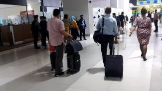 Menteri Pertanian, Syharul Yasin Limpo Tiba di Bandara Soetta