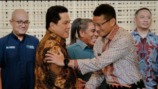 Menteri Sandiaga Uno dan menteri Erick Tohir
