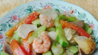 Tumis Ketimun Udang Tumis Ketimun Udang