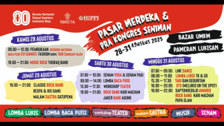 PASAR MERDEKA: Seniman Yogyakarta bakal Gelar Event di Taman Budaya Embung Giwangan, 28-31 Agustus 2025