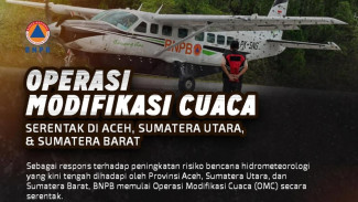 BNPB Gelar Operasi Modifikasi Cuaca di Aceh, Sumut, dan Sumbar untuk Tekan Risiko Banjir dan Longsor