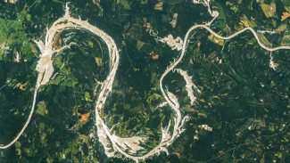 'Kilauan Matahari' Langka Mengubah Sungai Alabama Menjadi 'Naga Emas' Raksasa