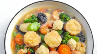 RESEP:  Tumis Pakcoy Udang dan Sapo Tahu Seafood, 2 Masakan Rumahan Berkuah yang Mudah Cara Memasaknya