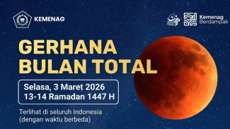 Gerhana Bulan Total Akan Terlihat di 3 Maret 2026, Umat Islam Dianjurkan Shalat Khusuf