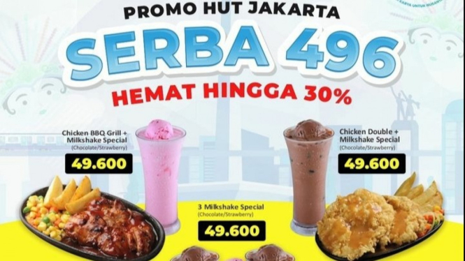 Semarakkan HUT DKI Jakarta ke-496 dengan harga spesial.