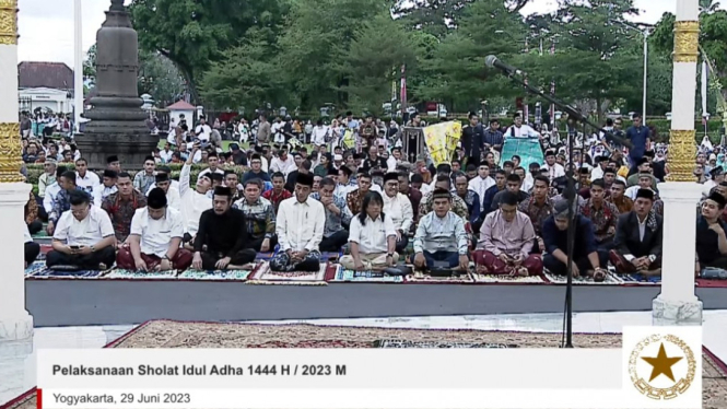 Presiden RI, Joko Widodo Salat Iduladha di Gedung Agung, Yogyakarta