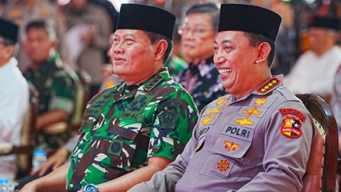 Panglima TNI, Yudo Margono Hadiri Doa Bersama Hari Bhayangkara ke-77