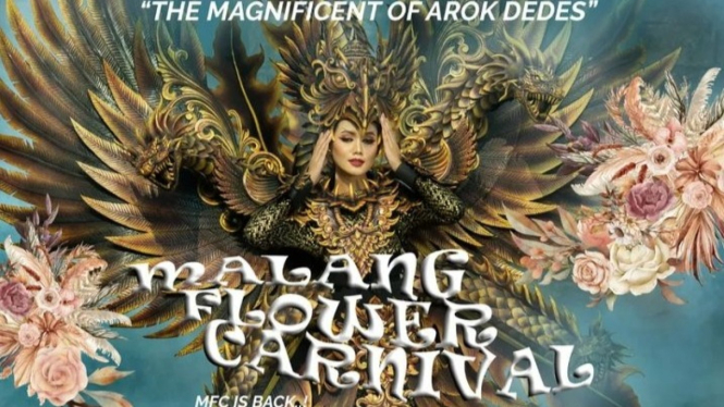 Tema Malang Flower Carnival adalah The Magnificent of Arok Dedes