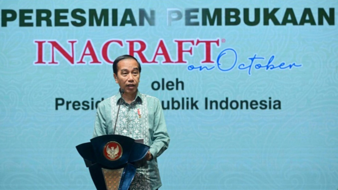 Presiden Joko Widodo Membuka Pameran Inacraft 2023
