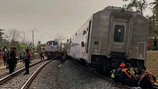 KA 17 Argo Semeru dan KA 6 Argo Wilis Anjlok di Yogyakarta