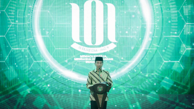Presiden Jokowi di Acara Harlah 101 NU di Kampus UNU Yogyakarta