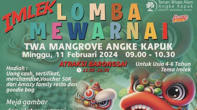 Lomba mewarnai dalam rangka Imlek