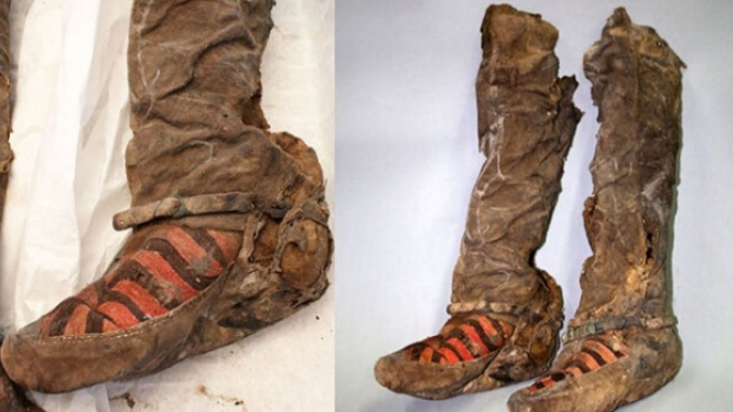 Sepatu Bot yang Ditemukan bersama Mummy 1.100 Tahun di Mongolia