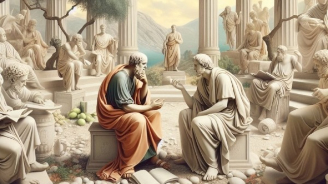 Plato dan Hegel (ilustrasi)