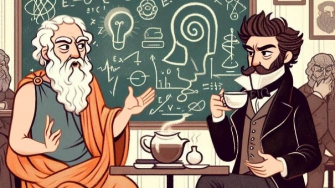 Plato dan Hegel (ilustrasi)