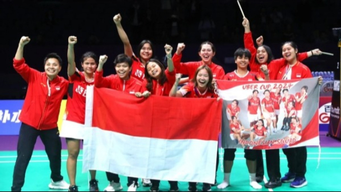 Tim Indonesia berhasil menembus final Uber Cup 2024