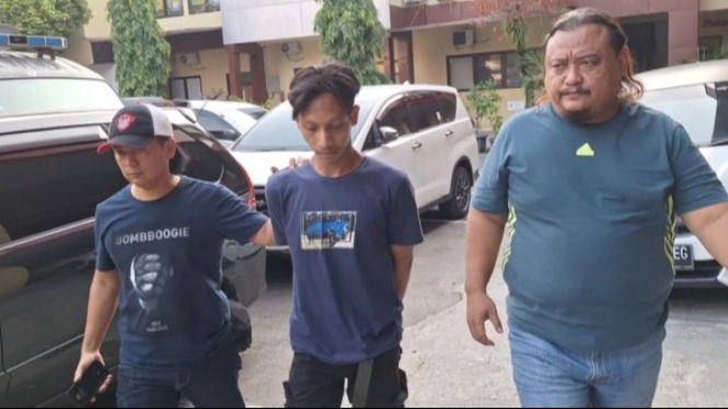 Pelaku pengeroyokan saat digelandang polisi