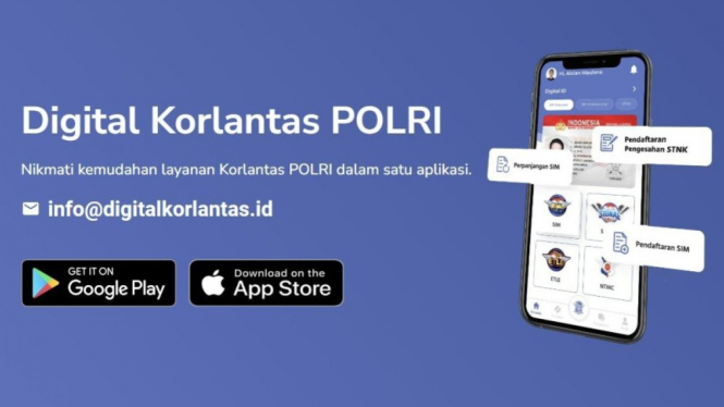 Tampilan Aplikasi Digital Korlantas Polri