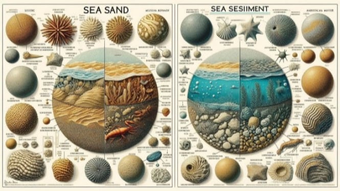 Perbedaan Pasir Laut dan Sedimen Laut (ilustrasi)