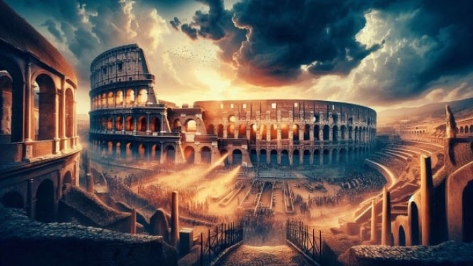 Colosseum Keajaiban Arsitektur Romawi