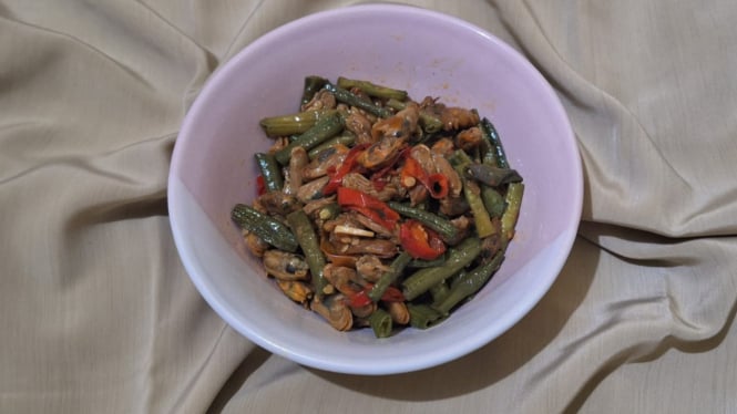 Tumis Kerang Kacang Panjang