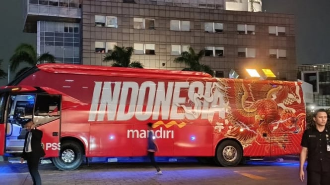 Bus yang akan Mengantar Pemain Timnas ke Bandara